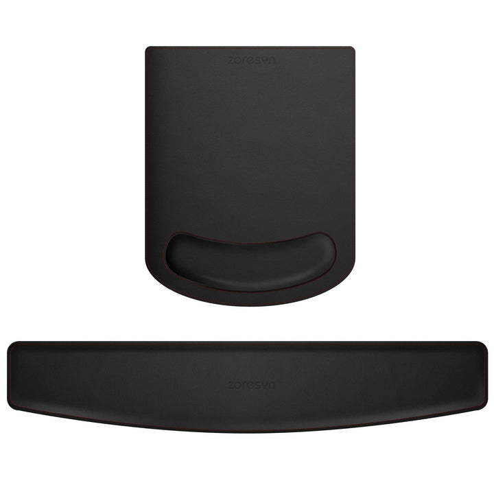 ZORESYN PU Leder Handgelenkauflage, Handballenauflage Mouse Tastatur Handgelenkstütze Set, Anti-Ruts