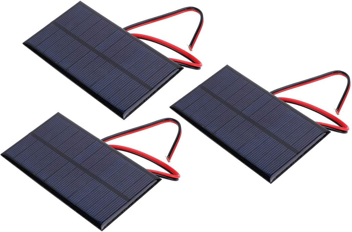 3pcs Solarpanel Solarmodul, DC 6V 1W Polysilicium Solarpanel Zelle Leistungsmodul Solarzelle Photovo
