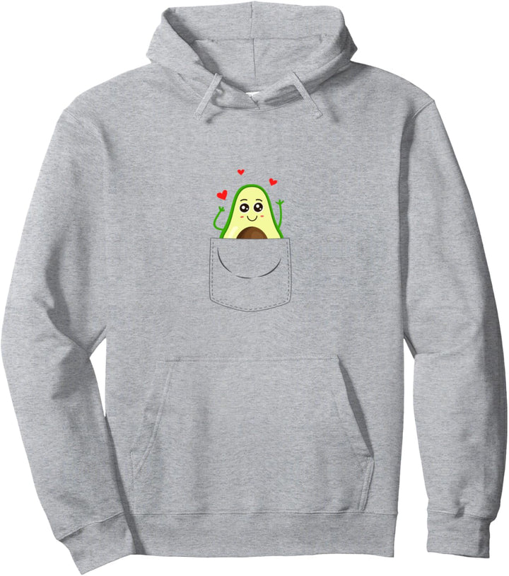 Avocado in Brusttasche Grafik Veganer Humor Avocado Pullover Hoodie