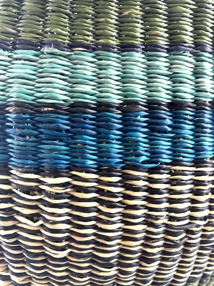 Bolga Korb Afrika - XXL - Das Original aus Ghana - Bunt - Fair Trade - Rund - Viele Farben - Afrikan