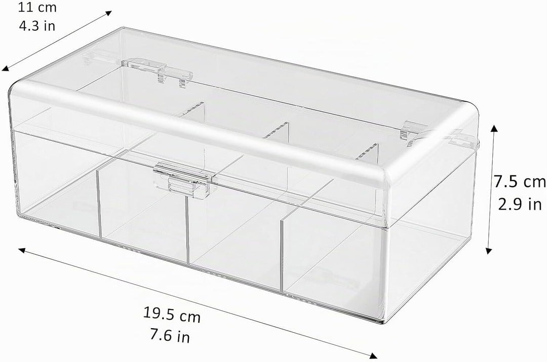 JessLab Haarschmuck Organizer für Mädchen, Acryl-behälter mit Fächern für Haargummis, Spangen und Sc