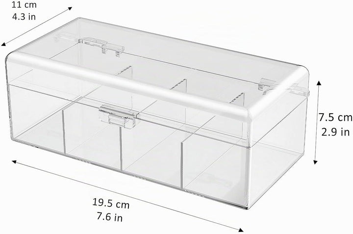 JessLab Haarschmuck Organizer für Mädchen, Acryl-behälter mit Fächern für Haargummis, Spangen und Sc
