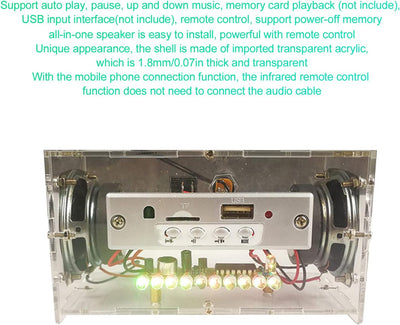 Yunseity DIY Bluetooth-Lautsprecherbox-Kit, Bauen Sie Ihr Eigenes DIY-Verstärker-Kit, Kleiner Elektr