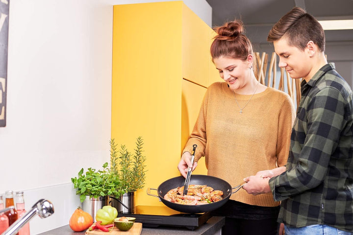RÖSLE RAISE Bratpfanne, Universalpfanne mit Antihaftversiegelung ProPlex mit Gegengriff, 32 cm, gesc