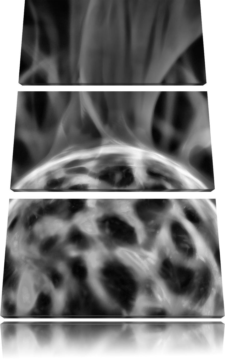 Pixxprint leuchtender Energieball als Leinwandbild/Grösse: 3 Teilig (120x80) cm/Wandbild/Kunstdruck/