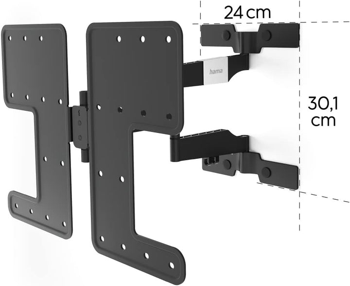 Hama TV Wandhalterung 32“ - 65“ (TV Halterung schwenkbar, neigbar, ausziehbar, geringer Wandabstand
