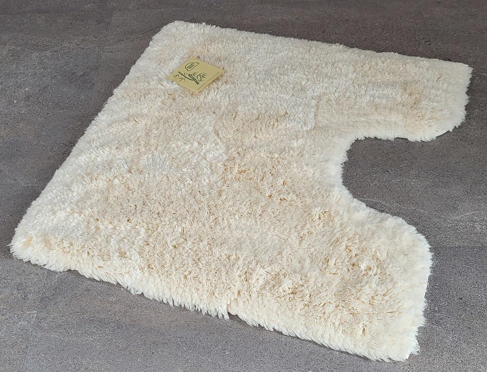Kleine Wolke 5432202129 WC-Vorleger Bambou, 55 x 55 cm, Natur Grösse WC-Vorleger mit Ausschnitt 55 x