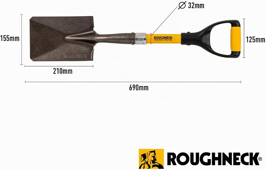 ROUGHNECK-68-006-Pala Micro punta cuadrada 685 mm 1 Bunt, 1 Bunt