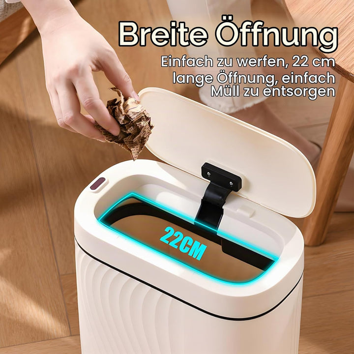 PORFOYO Mülleimer Mit Sensor, 8 L Elektrischer Mülleimer, Wasserdicht Geruchsdicht Automatischer Abf