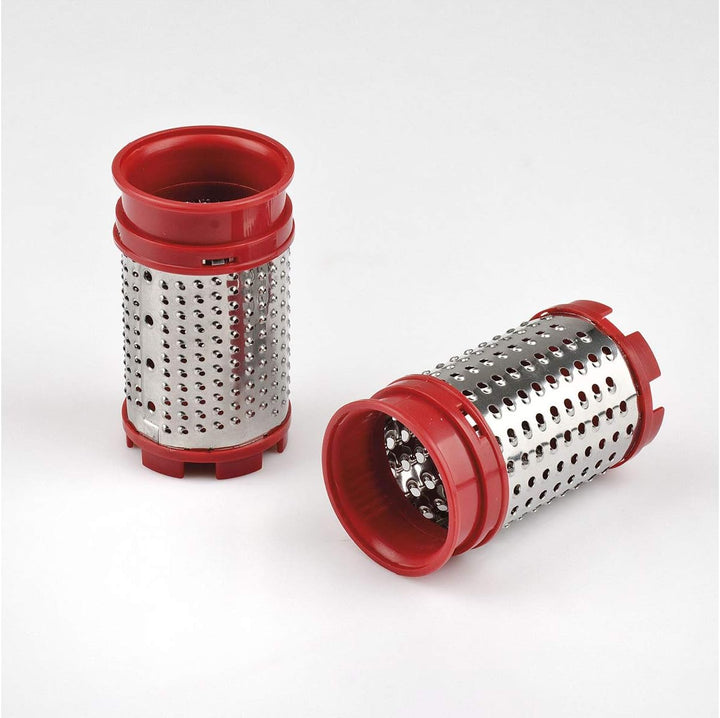 Girmi GT0201 GT02 Reibe, Edelstahlrollen, Weiss/Rot