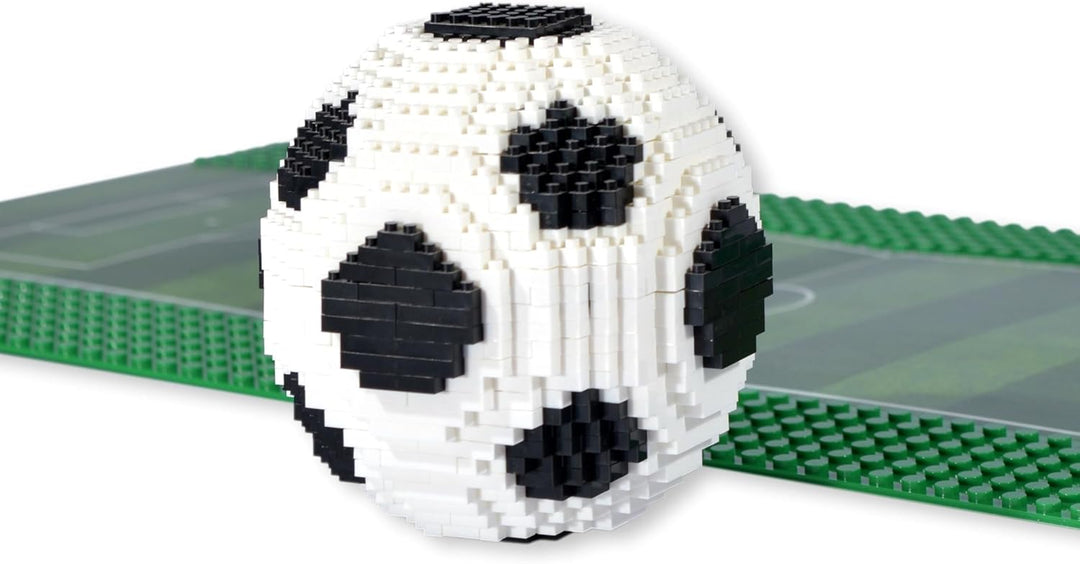 Atomic Building Fussball zum Zusammenbauen mit Miniaturblöcken. Über 850 Teile, Fußball