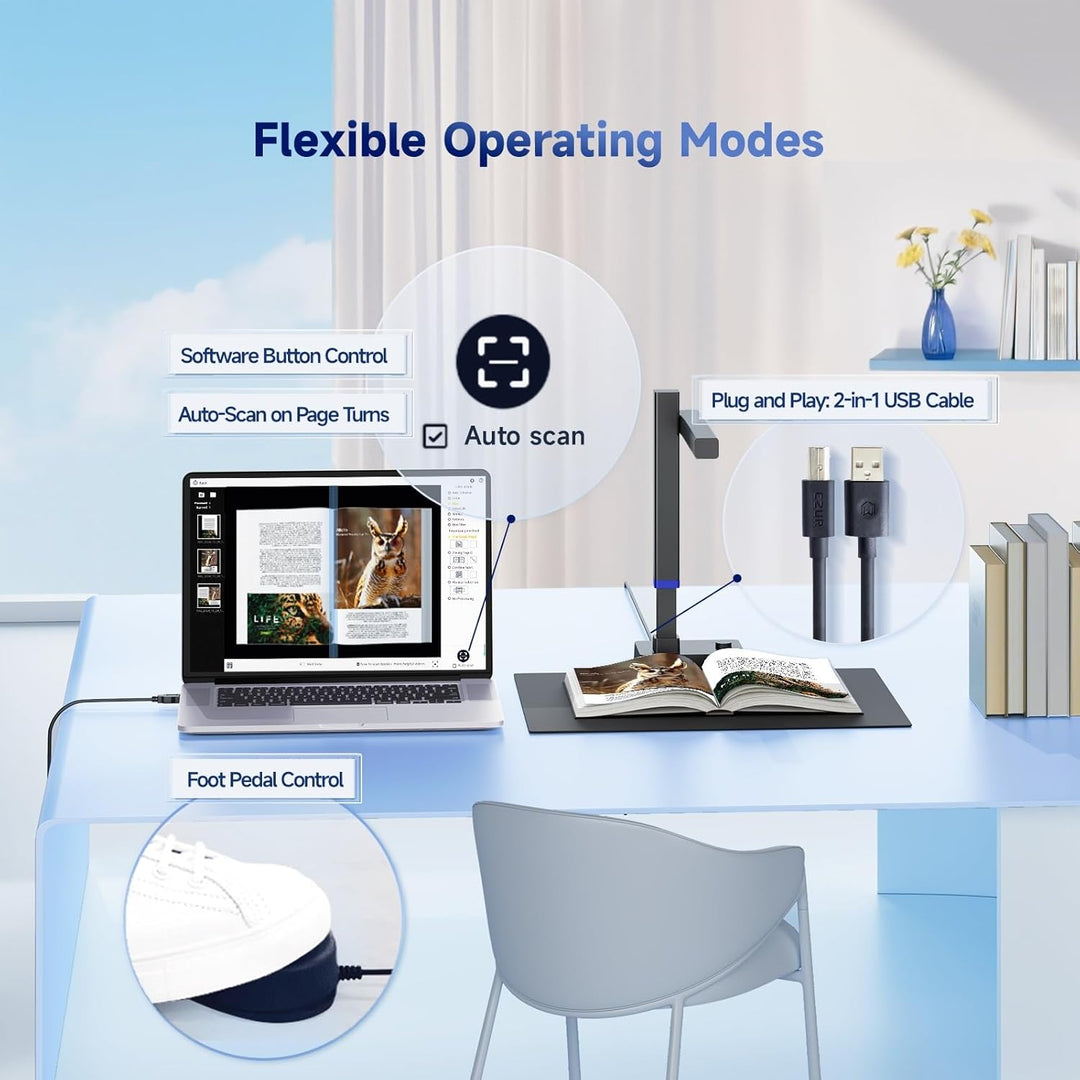 CZUR Shine Ultra 13 MP Faltbarere Dokumentenkamera A3 Dokumentenscanner Tragbarer Buchscanner OCR Sc