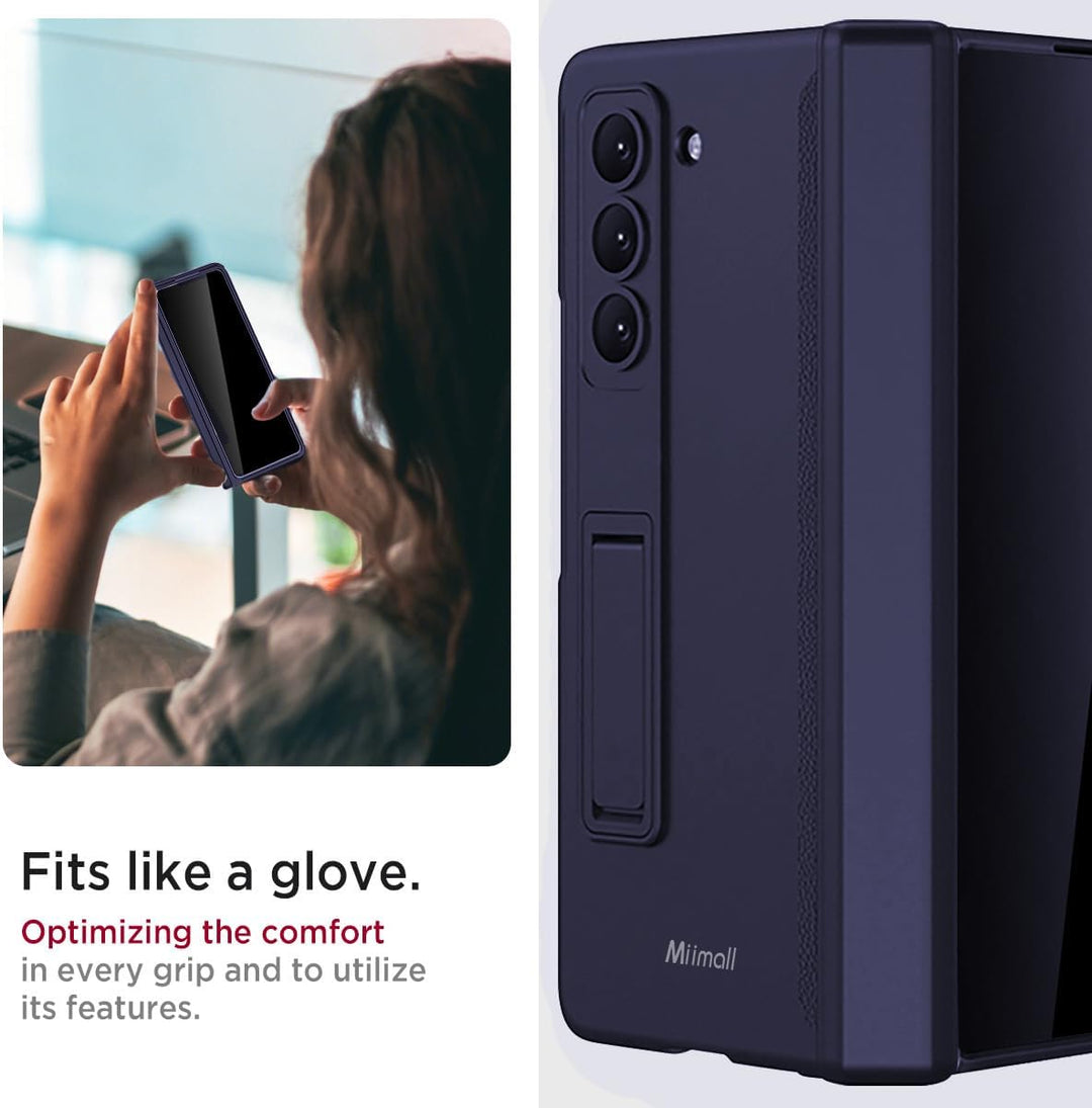 Miimall Kompatibel mit Samsung Galaxy Z Fold 6 Hülle mit Displayschutz Anti-Peeping+Magnetischer Sch
