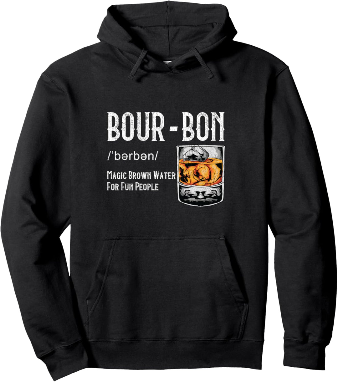 Bourbon Definition Whiskey Shirt Magic Brown Water Kentucky Pullover Hoodie