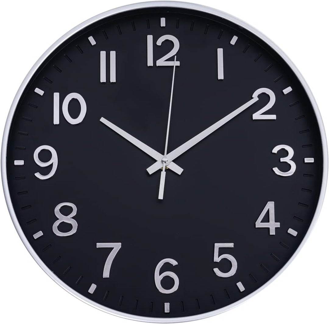 HZDHCLH Funkuhr 30 cm Grosses Ziffernblatt Wanduhr Geräuschlos,Geeignet für Schule, Zuhause, Wanddek