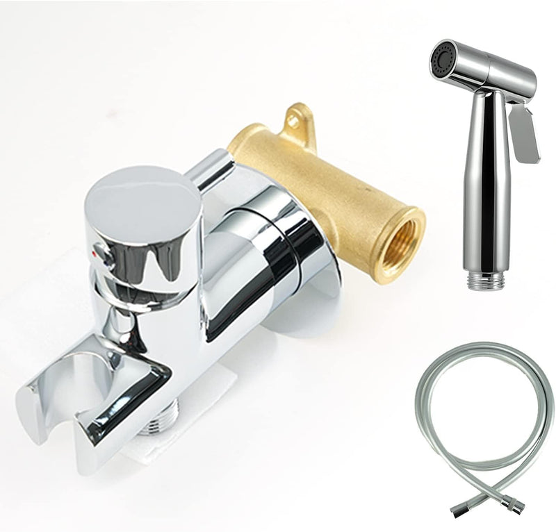 Bidet Handbrause Kalt und warm Toilette Bad Bidet für Bidet Armaturen WC mit G1/2" Ventil Toilette A