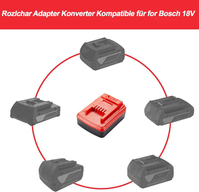Adapter Konverter für Bosch 18V Li-Ion Akku auf für Einhell 18V Li-Ion Elektrowerkzeug Akku (Keine B