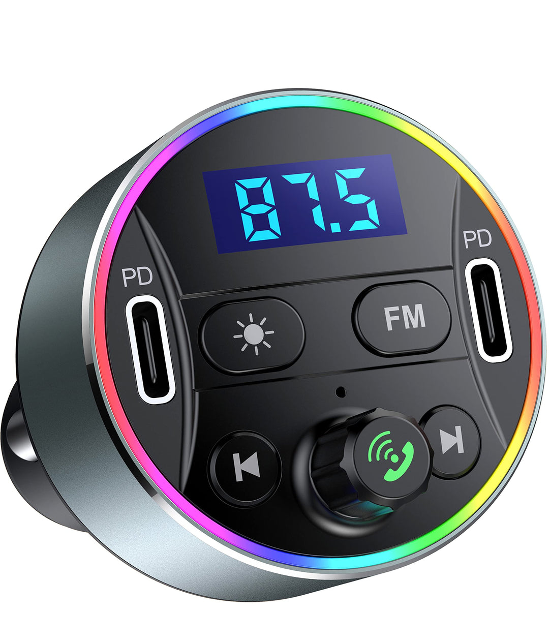 Bluetooth Adapter Auto 5.3 FM Transmitter für Freisprechanrufe mit PD 20W Zigarettenanzünder Bluetoo