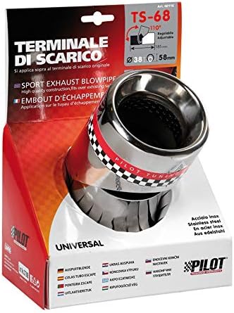 Lampa 60116 Sport-Endrohr mit einstellbarem Winkel, 68