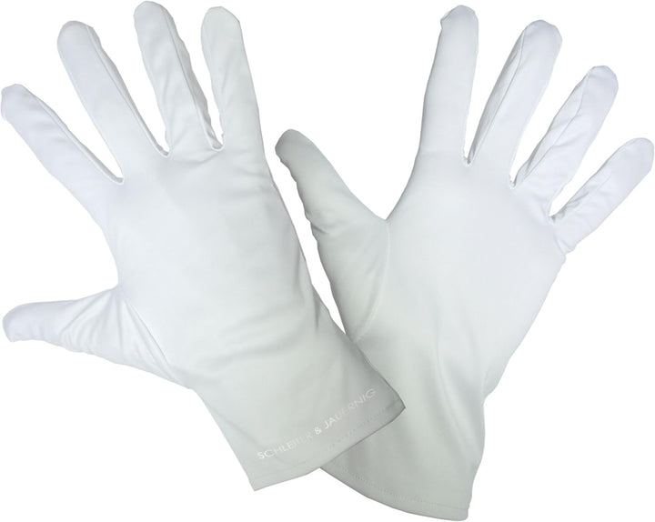 1 Paar feine Mikrofaser Handschuhe - Weiss - In den Grössen: S M L XL - Zum Reinigen / Putzen, Verkl