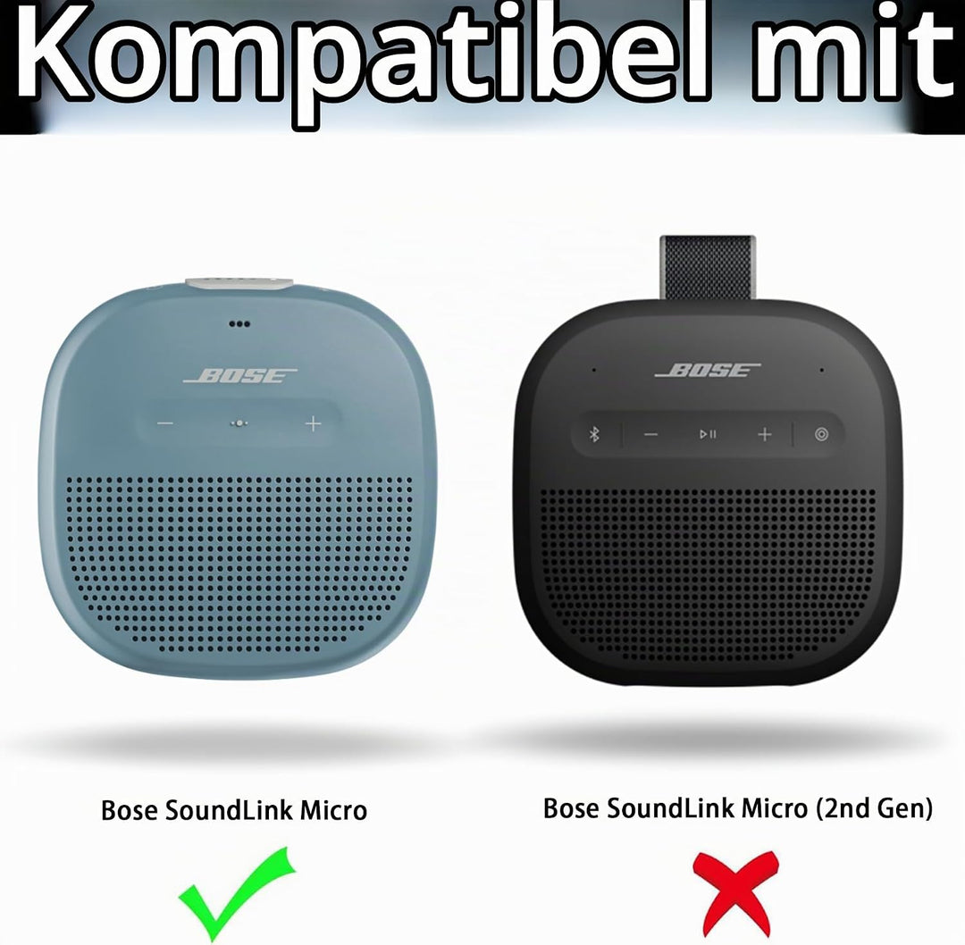 Aenllosi Hart Tasche Hülle für Bose SoundLink Micro Bluetooth Lautsprecher, Nur Tasche (SteinBlau),
