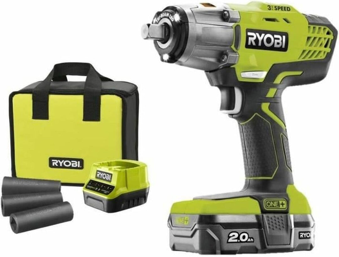 Ryobi 5133003574 Impact 18 V mit 3 Geschwindigkeiten, maximale Leistung 400 Nm + Lithium-Batterie On