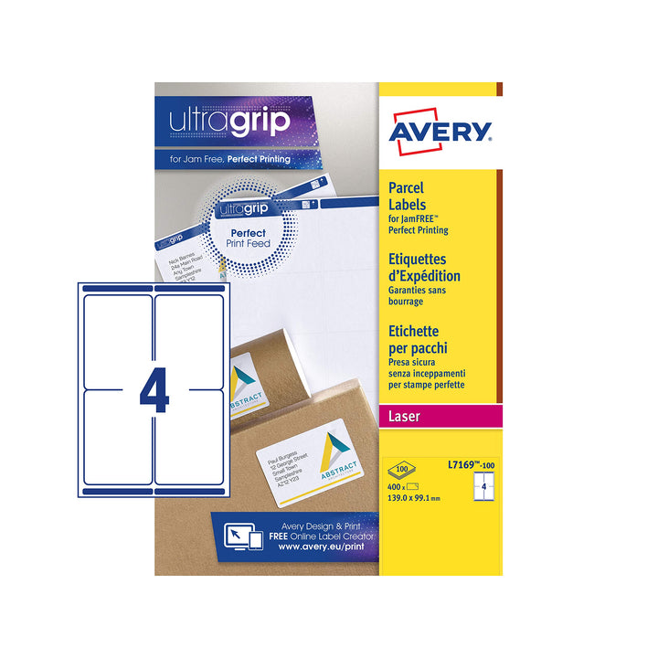 AVERY L7169-100 Box Blätter Etiketten Laser 1 Originalverpackung, 1 Originalverpackung