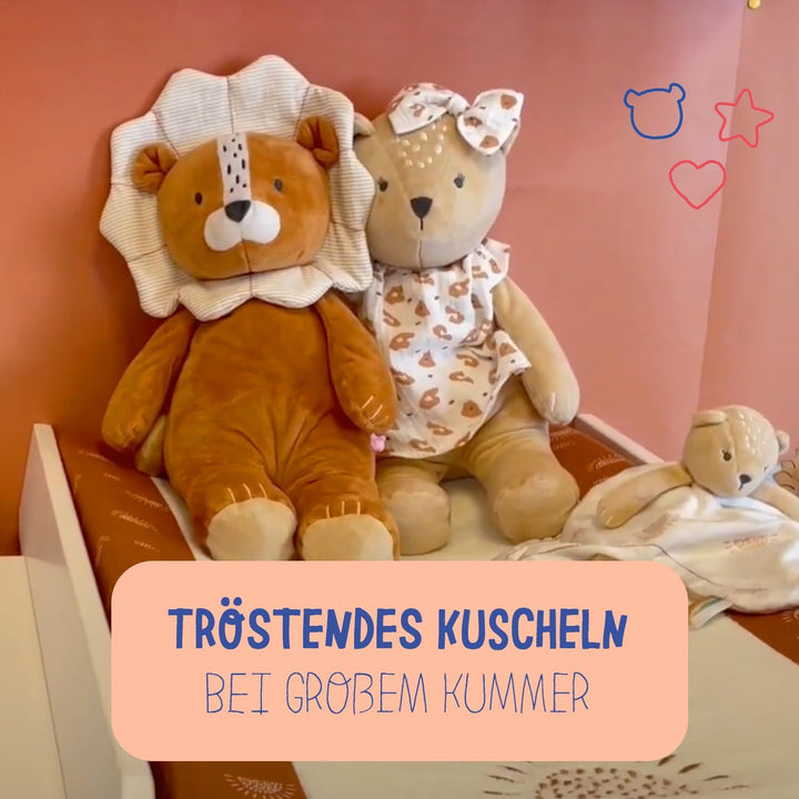 Noukie's - Plüsch für Kinder - Kleines Kuscheltier Babou - Schmusetuch Bio-Baumwolle - Grösse für Ki