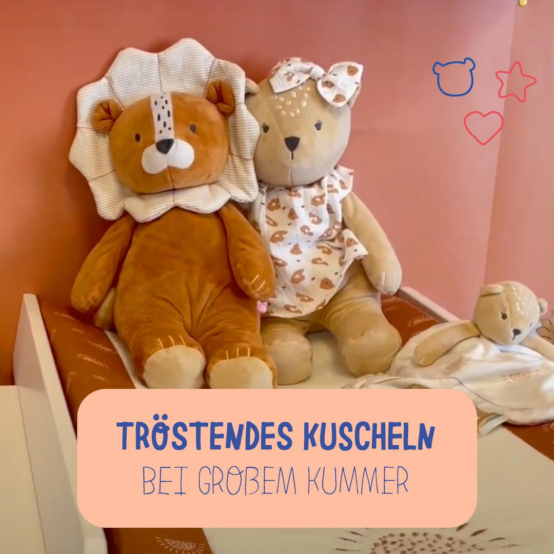 Noukie's - Plüsch für Kinder - Kuscheltier Medium Babou - Schmusetuch Bio-Baumwolle - Grösse für Kin