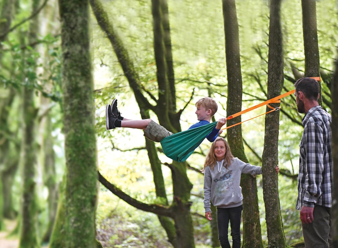 Hape Nature Fun Taschen Schaukel mit Aufbewahrungstasche, bis 100 kg, ab 5 Jahre