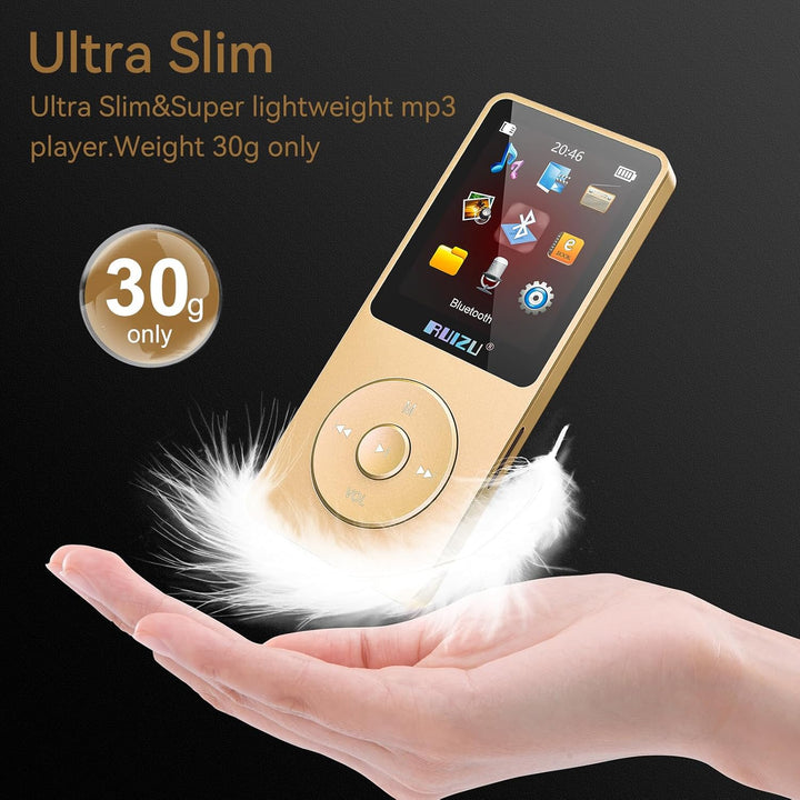 64GB MP3 Player with Bluetooth 5.3, 1.8" Screen Portable Music Player, FM Radio, Voice Recording, EB