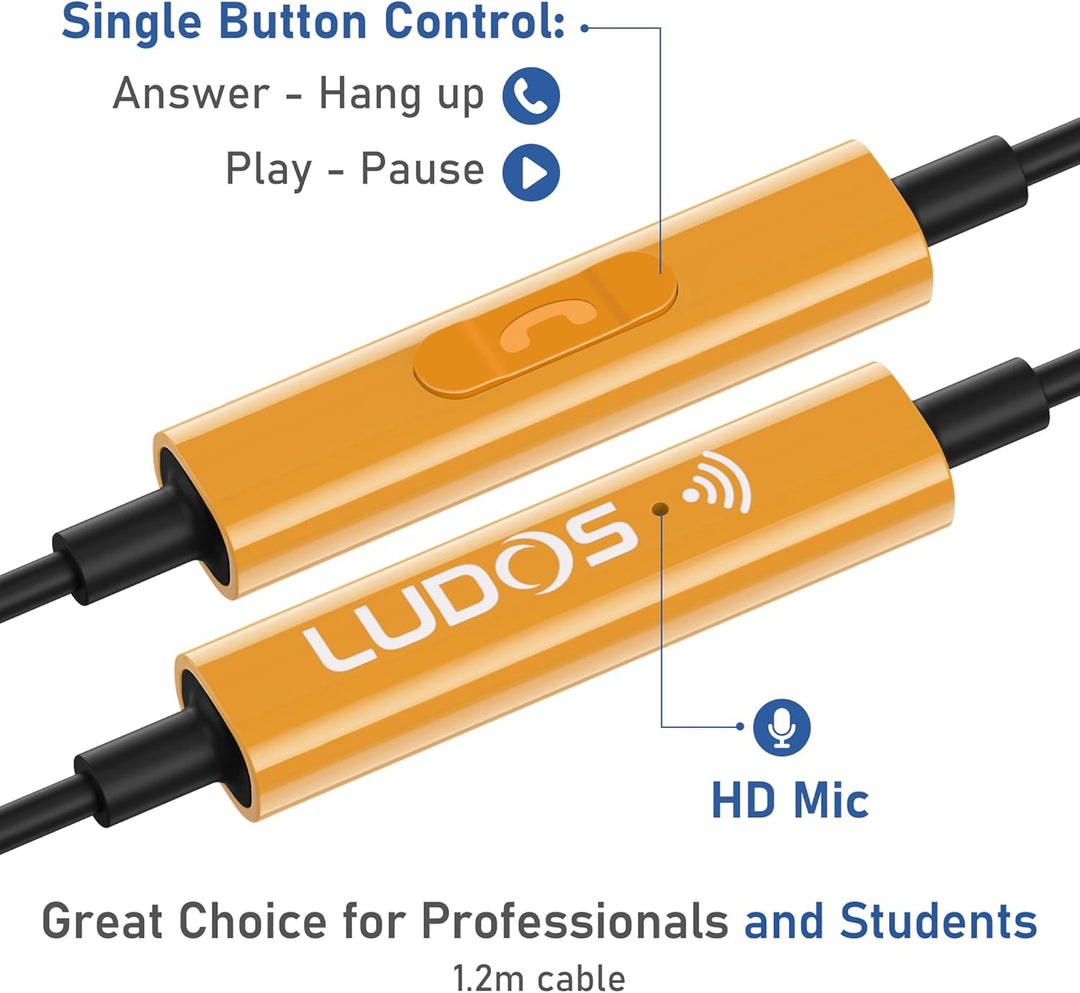 LUDOS OMNITONE USB C Kopfhörer, 5 Jahre Garantie für iPhone 16 15 Pro Max Plus Samsung Galaxy S24 S2