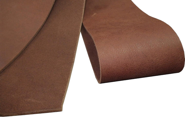 120-150 cm x 10 cm Latigo Lederriemen 3,6-4,2 mm Riemen Gürtelriemen cognac braun - 140 cm, 140 cm
