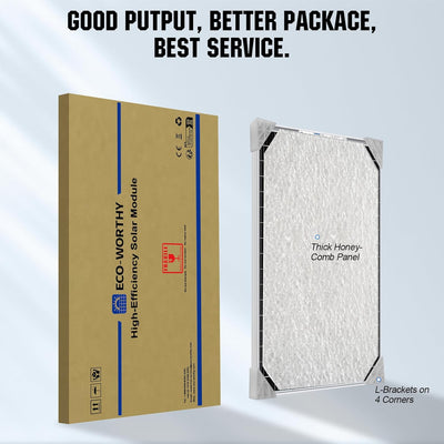 ECO-WORTHY 240W Bifazial Solarpanel, 2 Stücke 120W Monokristallines Solarmodul Ideal zum Aufladen vo