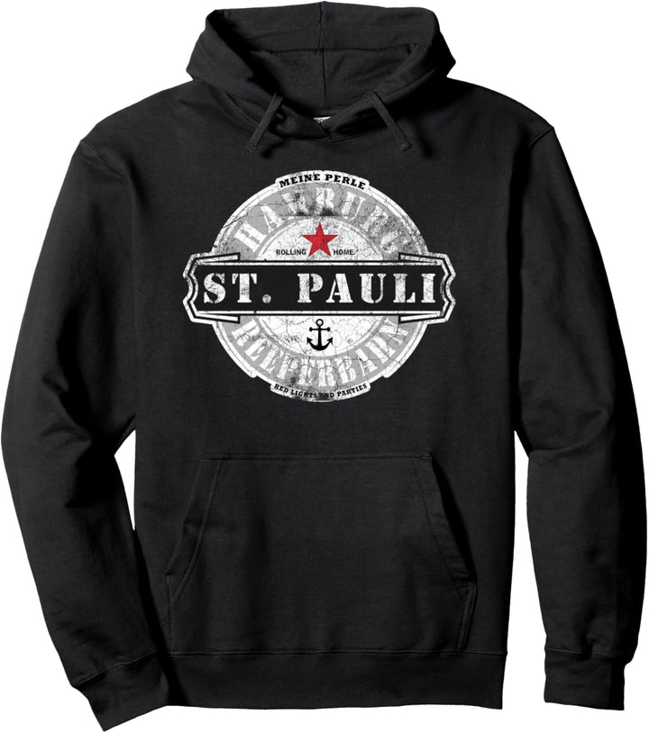 St. Pauli Hamburg Reeperbahn Rotlicht und Kiez Vegan Party Pullover Hoodie