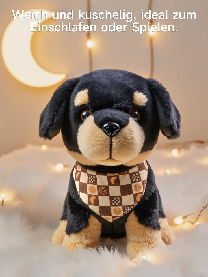 OR OR TU Sprachgesteuerte Hund Spielzeug Kinder Plüsch Hunde | Rottweiler, Singen, Bellen, Laufen un