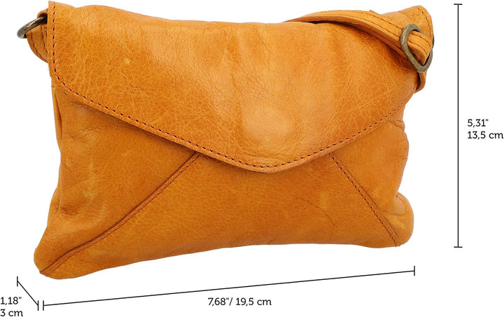 Gusti Umhängetasche Leder - Karisma Handtasche Ledertasche Vintage Braun, Braun