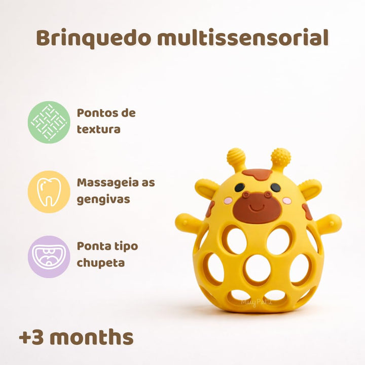 MuyPe Rassel Giraffe und Beissring für Babys (Rosa), Rosa