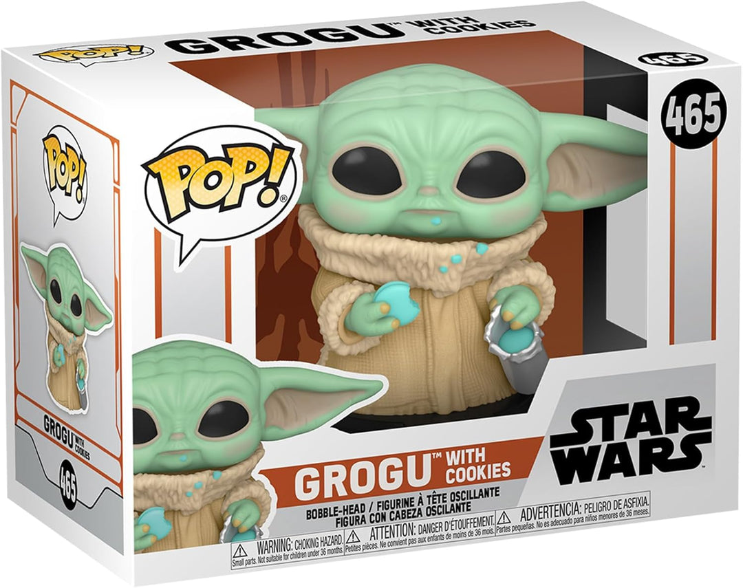Funko Pop! Star Wars: The Mandalorian - Grogu (The Child, Baby Yoda) mit Cookie - Vinyl-Sammelfigur
