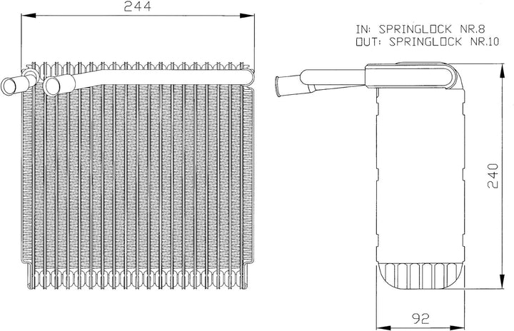 NRF 36027 Verdampfer, Klimaanlage