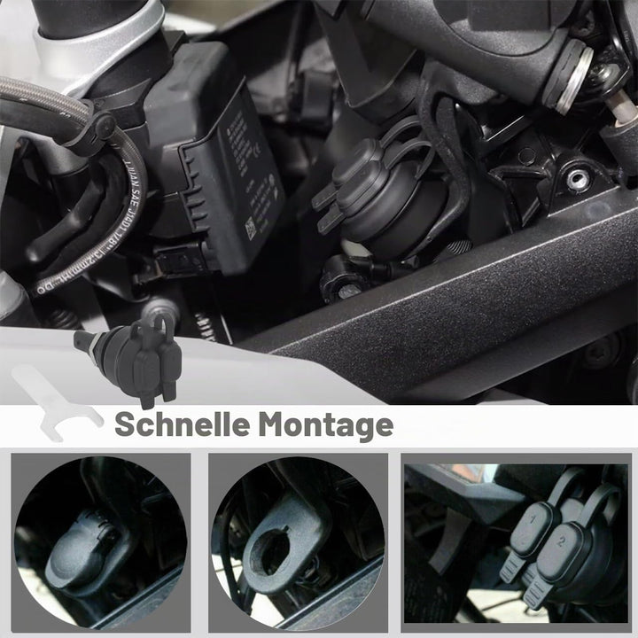 5 V USB-Ladegerät für Motorrad, Netzadapter mit zwei Anschlüssen für BMW R1200GS R1250GS R1250RT R12