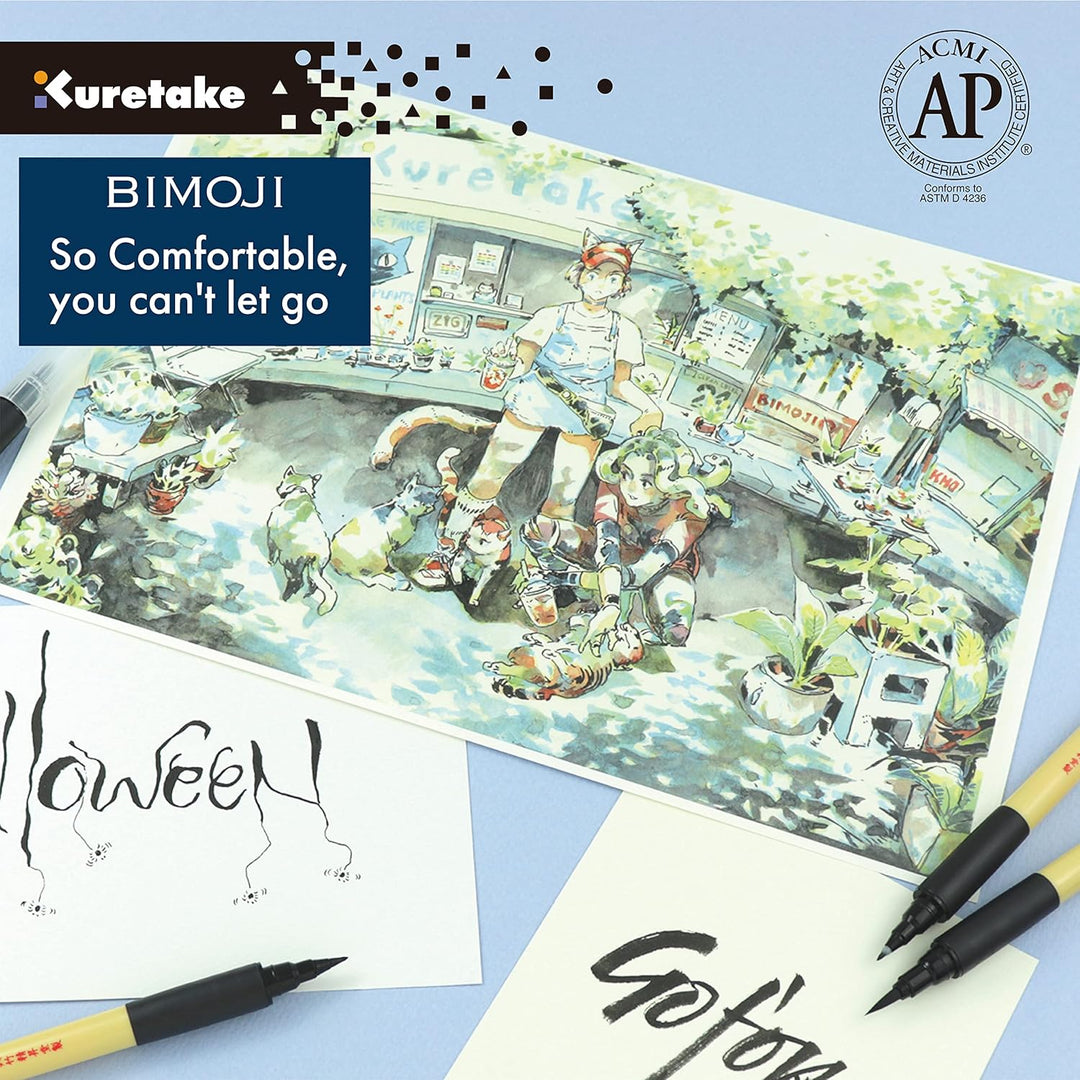 Kuretake Bimoji Brush Pen für Manga/Kalligraphie (5) 1, 1