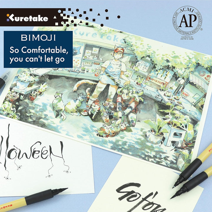 Kuretake Bimoji Brush Pen für Manga/Kalligraphie (5) 1, 1