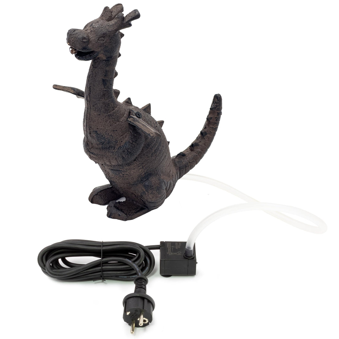 Wasserspeier Drache Figur - Drachen Deko Garten - Wasserspiel Garten Deko - Gartenteich Becken Figur