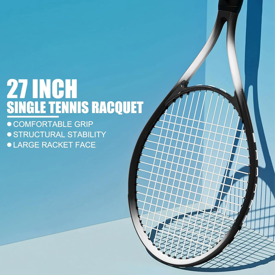 27-Zoll-Anfänger-Tennisschläger Für Erwachsene – Leichtes Einzelschläger-Set Für Erwachsene Für Dame