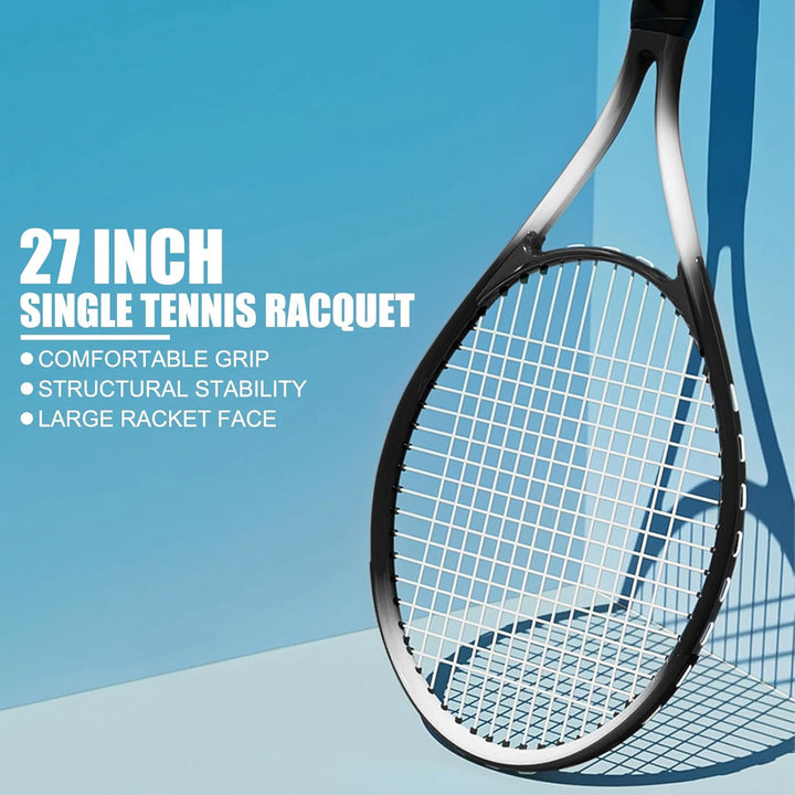 27-Zoll-Anfänger-Tennisschläger Für Erwachsene – Leichtes Einzelschläger-Set Für Erwachsene Für Dame
