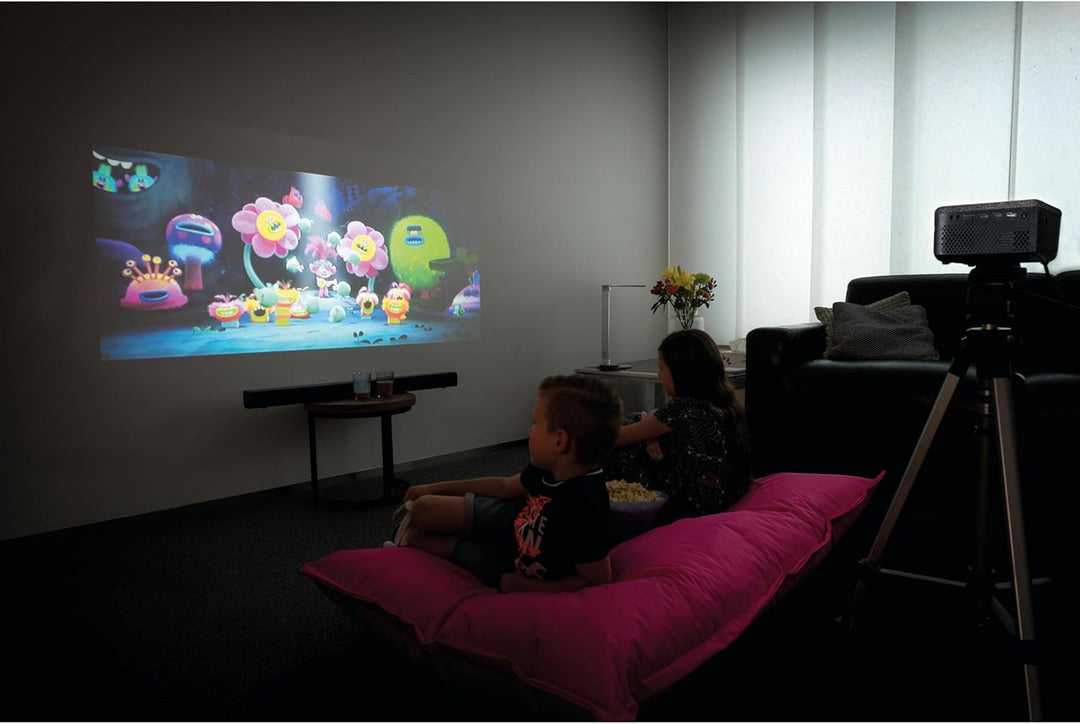 Lenco LPJ-700 Mini Beamer - Bluetooth Beamer - Mini Projektor 4000 Lumen - 30.000 Stunden Lebensdaue