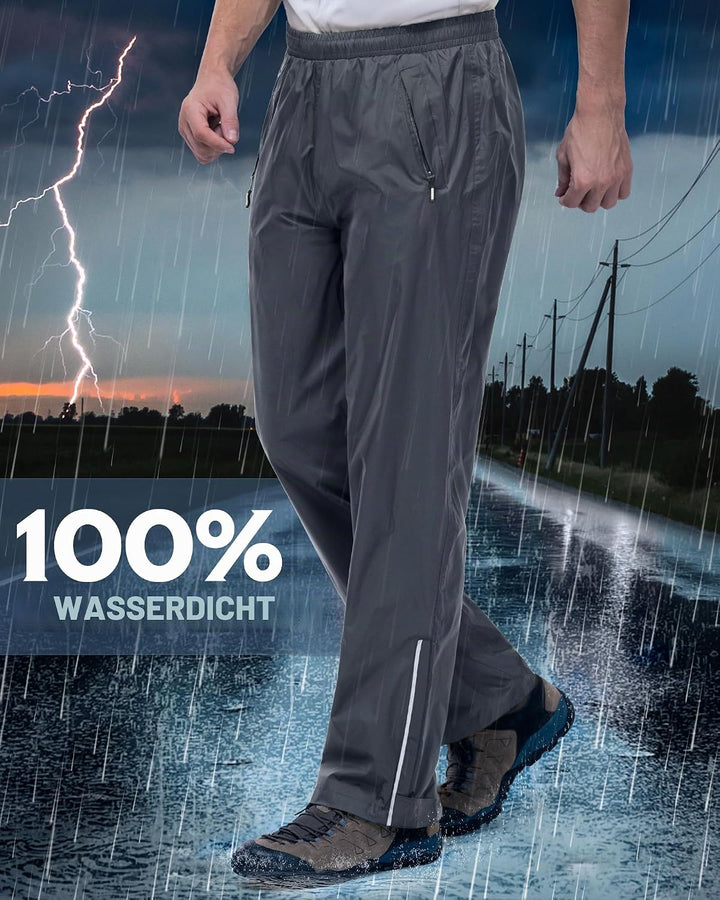 Outdoor Ventures Herren Regenhose Fahrrad Wasserdicht Atmungsaktiv Überziehhose Winddicht Outdoorhos
