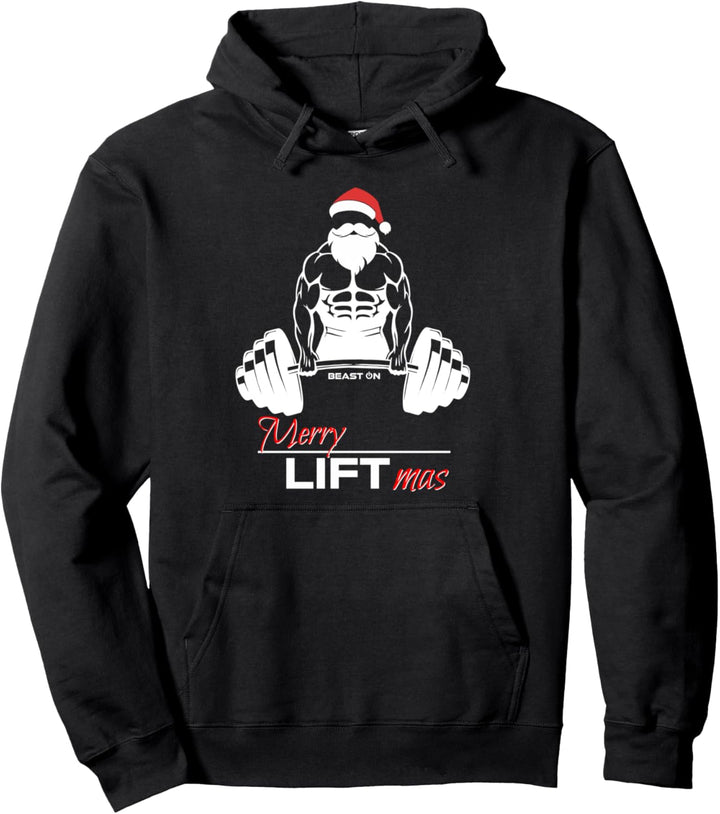 Merry Liftmas Lustige Fitness Weihnachten Gym Sprüche Pullover Hoodie