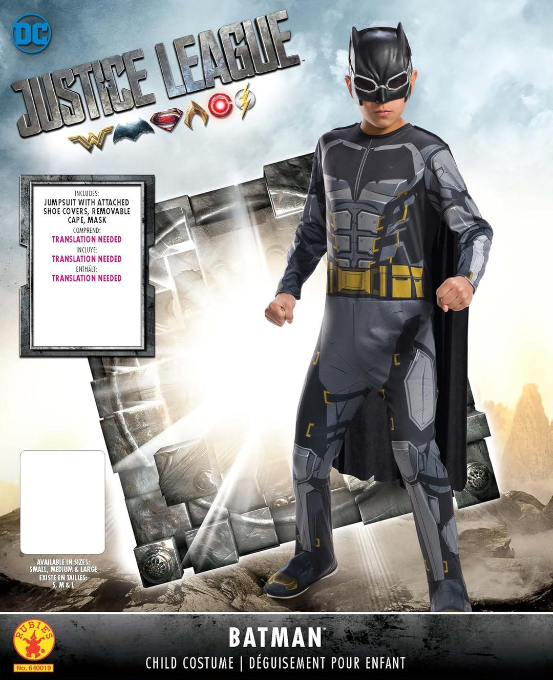 Rubies JL Tactical Batman Kinderkostüm Medium